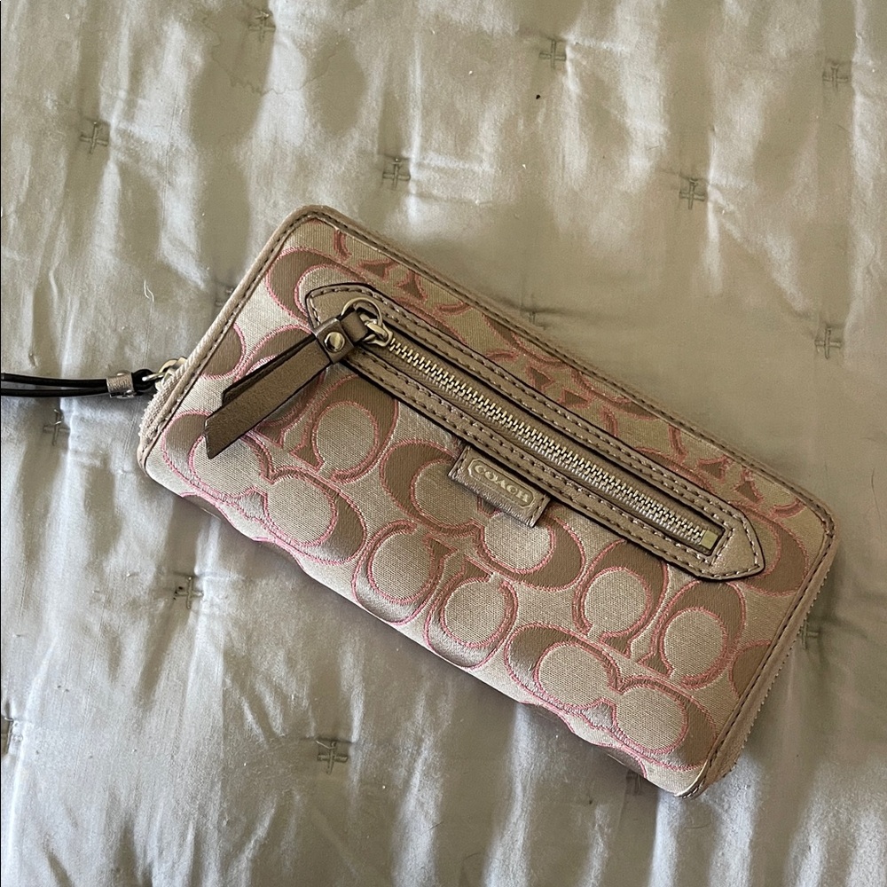 Coach Pink and Cream Wallet